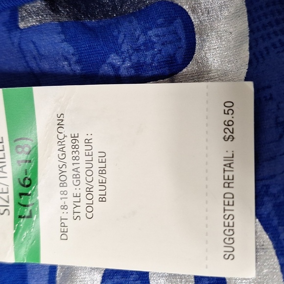 Guess NEW Kids Blue Logo Sporty Streetwear Pullover Short Sleeve T-Shirt Size L - Picture 9 of 10